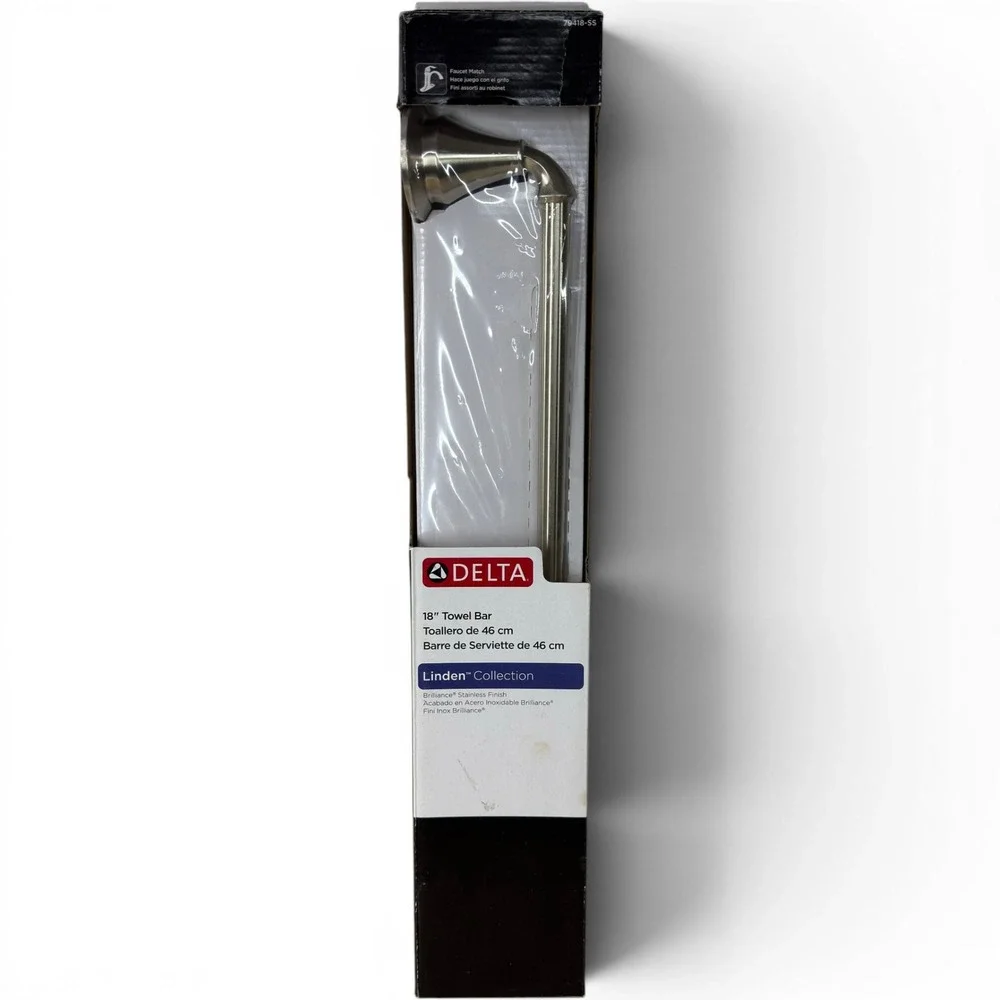 Delta Linden 18 Inch Towel Bar Brilliance Stainless Wall Mount 79418-SS NEW
